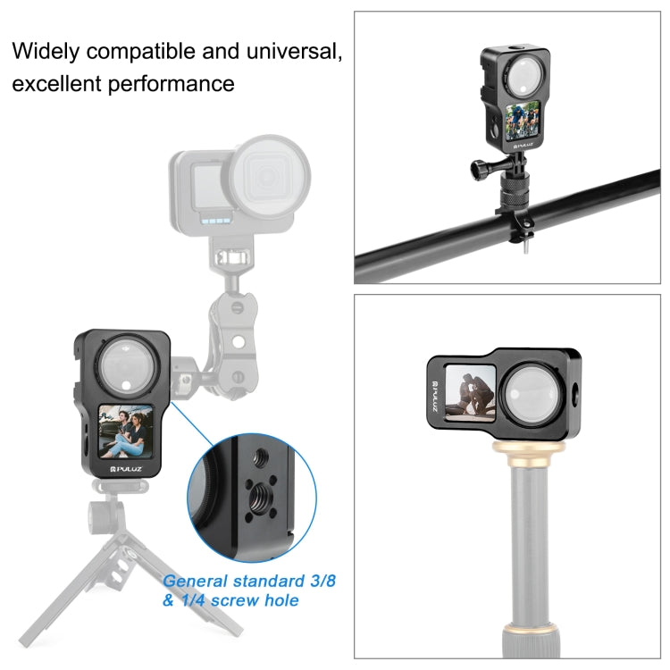 PULUZ CNC Aluminum Alloy Cage for DJI Action 2(Black) - HoMEdemic™ 