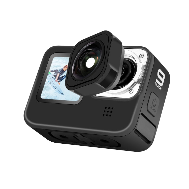 PULUZ Max Lens Mod Wide Angle Lens for GoPro Hero13 Black / Hero12 Black / Hero11 Black / HERO10 Black / HERO9 Black(Black) - HoMEdemic™ 
