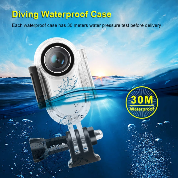 PULUZ 30m Underwater Waterproof Housing Protective Case for Insta360 GO 2, with Base Adapter & Screw(Transparent) - HoMEdemic™ 