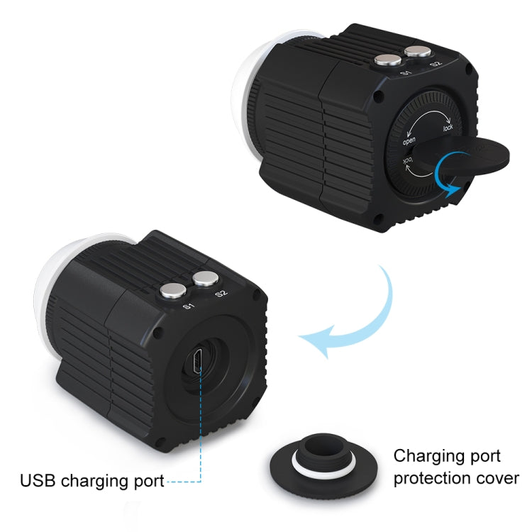 PULUZ 60m Underwater LED Photography Fill Light 7.4V/1100mAh Diving Light for GoPro, Insta360, DJI and Other Action Cameras(Black) - HoMEdemic™ 