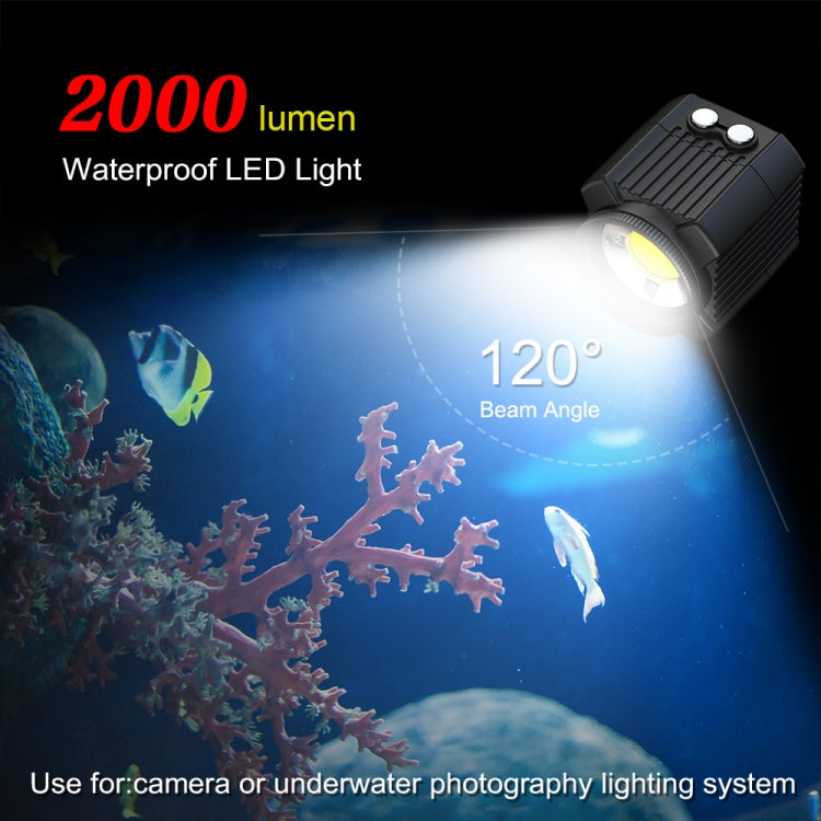 PULUZ 60m Underwater LED Photography Fill Light 7.4V/1100mAh Diving Light for GoPro, Insta360, DJI and Other Action Cameras(Black) - HoMEdemic™ 