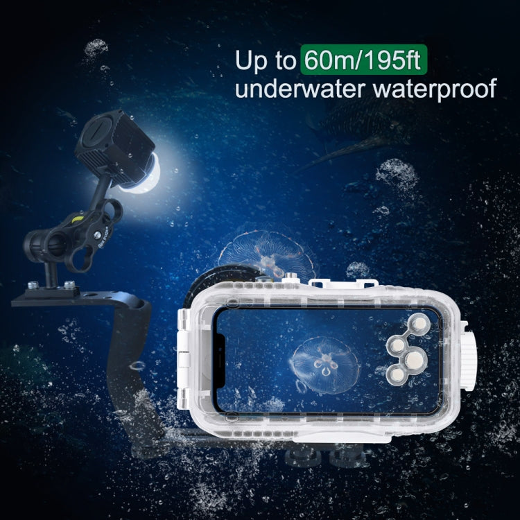 PULUZ 60m Underwater LED Photography Fill Light 7.4V/1100mAh Diving Light for GoPro, Insta360, DJI and Other Action Cameras(Black) - HoMEdemic™ 