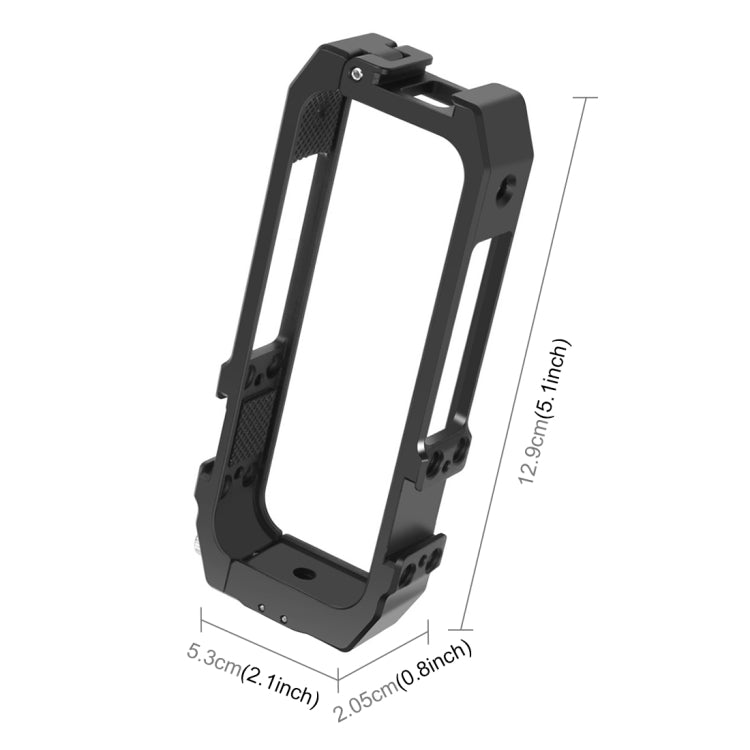 PULUZ Protective Cage Rig Housing Frame with Cold Shoe Mounts & Magnetic Folding Tripod Adapter for Insta360 ONE X2(Black) - HoMEdemic™ 