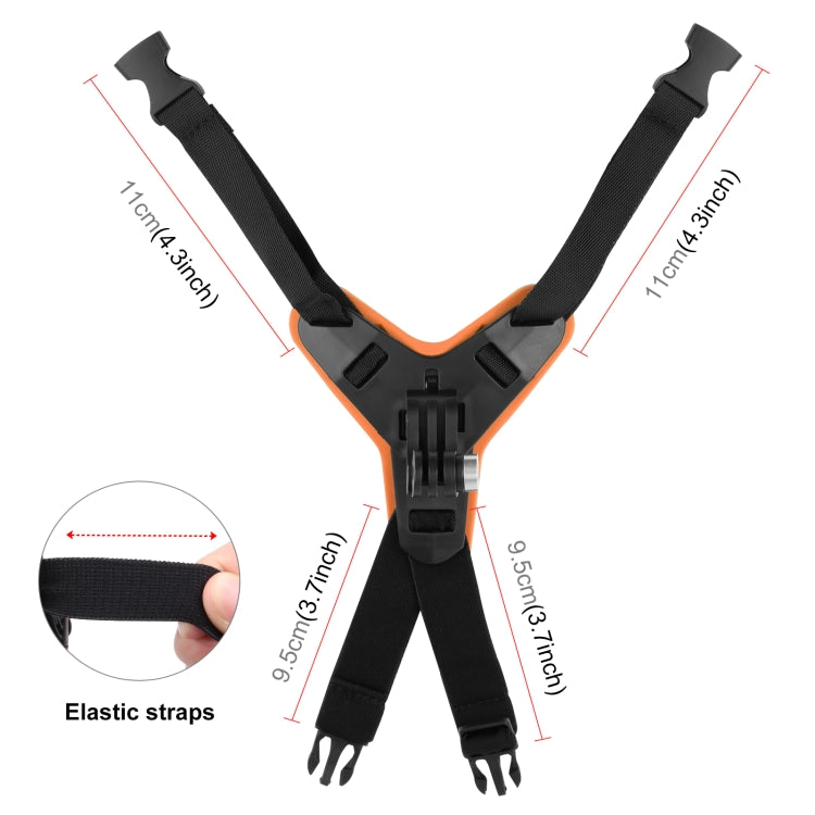 PULUZ Motorcycle Helmet Chin Strap Mount for GoPro, DJI Osmo Action and Other Action Cameras(Orange) - HoMEdemic™ 