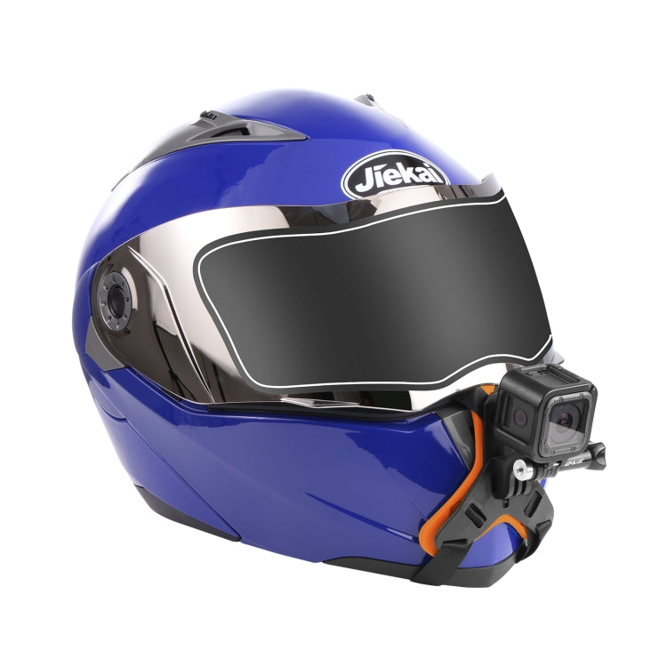PULUZ Motorcycle Helmet Chin Strap Mount for GoPro, DJI Osmo Action and Other Action Cameras(Orange) - HoMEdemic™ 