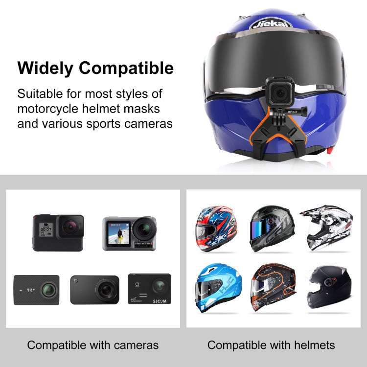 PULUZ Motorcycle Helmet Chin Strap Mount for GoPro, DJI Osmo Action and Other Action Cameras(Orange) - HoMEdemic™ 