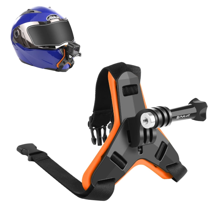 PULUZ Motorcycle Helmet Chin Strap Mount for GoPro, DJI Osmo Action and Other Action Cameras(Orange) - HoMEdemic™ 