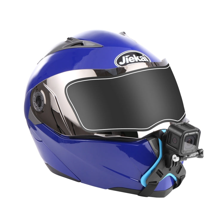 PULUZ Motorcycle Helmet Chin Strap Mount for GoPro, DJI Osmo Action and Other Action Cameras(Blue) - HoMEdemic™ 