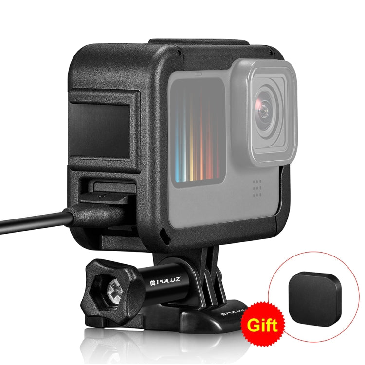 PULUZ Chargeable PA Frame Mount Cage with Cold Shoe Base Slot for GoPro HERO13 Black /12 Black /11 Black /11 Black Mini /10 Black /9 BlackBlack) - HoMEdemic™ 