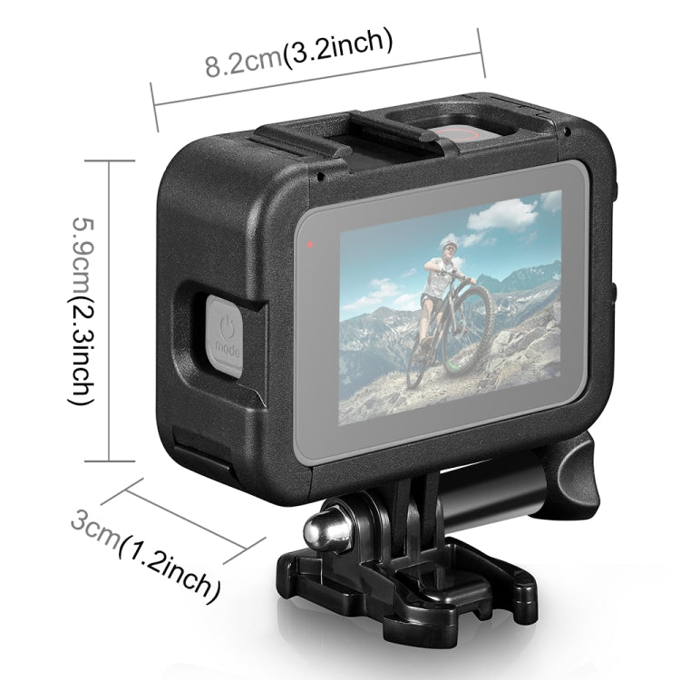 PULUZ Chargeable PA Frame Mount Cage with Cold Shoe Base Slot for GoPro HERO13 Black /12 Black /11 Black /11 Black Mini /10 Black /9 BlackBlack) - HoMEdemic™ 