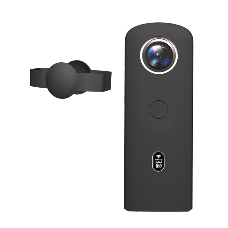 PULUZ Silicone Protective Case with Lens Cover for Ricoh Theta SC2 360 Panoramic Camera(Black) - HoMEdemic™ 
