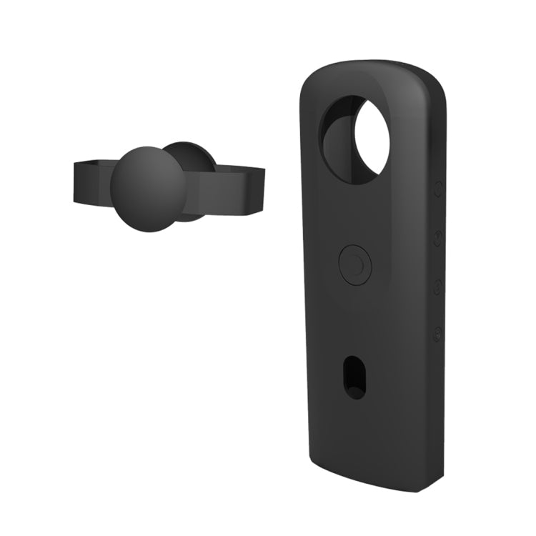PULUZ Silicone Protective Case with Lens Cover for Ricoh Theta SC2 360 Panoramic Camera(Black) - HoMEdemic™ 