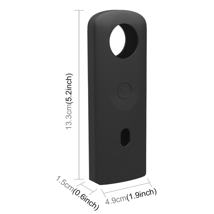 PULUZ Silicone Protective Case with Lens Cover for Ricoh Theta SC2 360 Panoramic Camera(Black) - HoMEdemic™ 