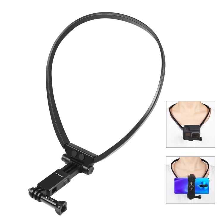 PULUZ Lazy Adjustable Neck Bracket for GoPro Action Camera Smartphones (Black) - HoMEdemic™ 