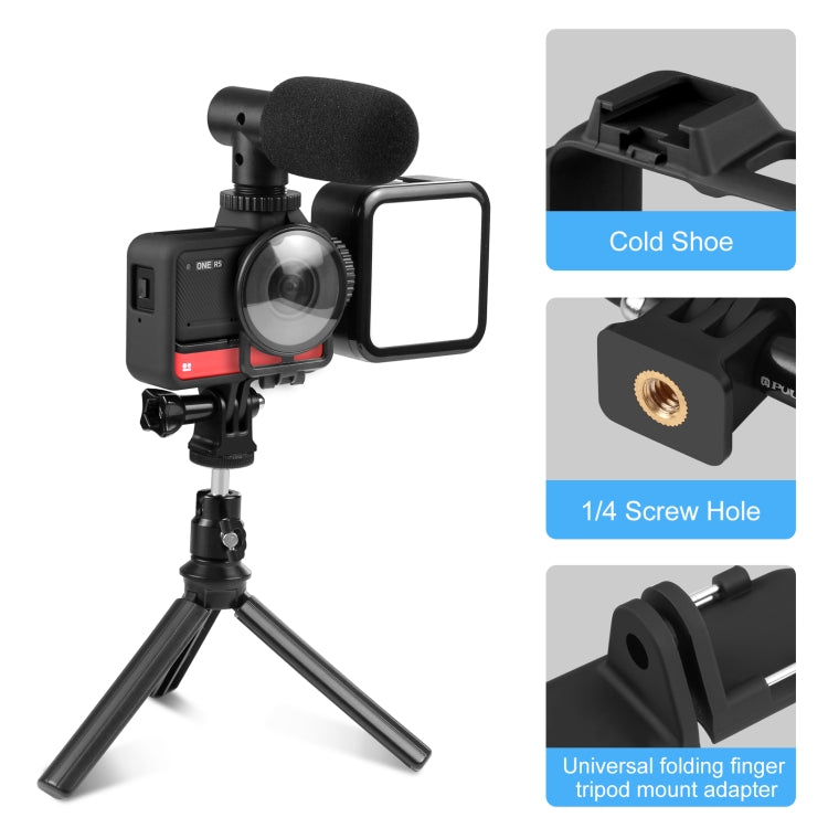 PULUZ Plastic Frame Case with Lens Guard for Insta360 One RS 360 Edition(Black) - HoMEdemic™ 