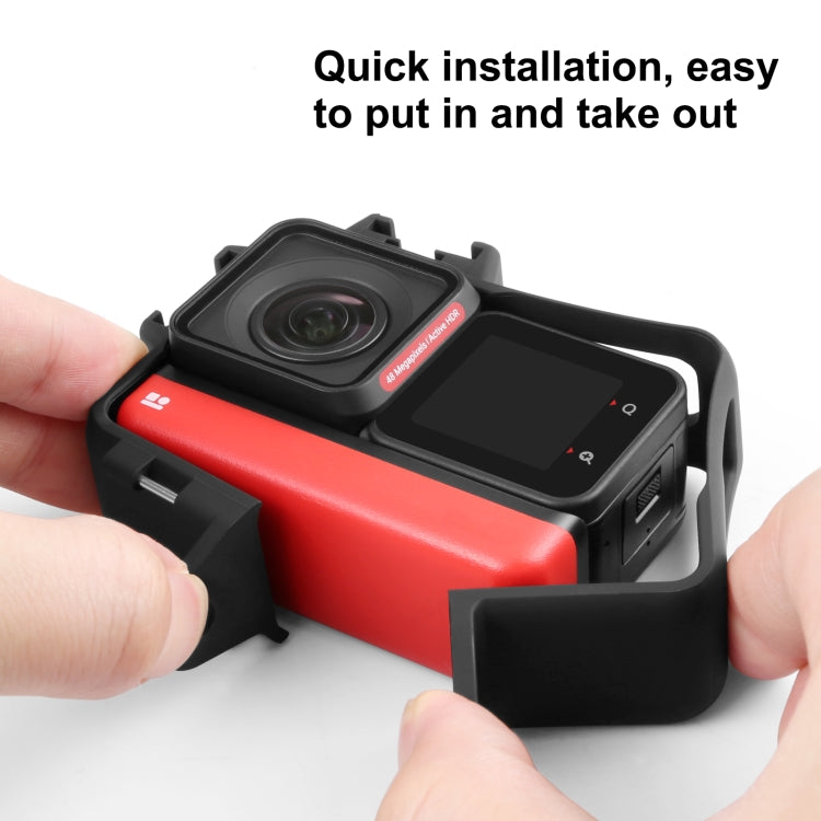 PULUZ Plastic Frame Case with Lens Guard for Insta360 One RS 360 Edition(Black) - HoMEdemic™ 