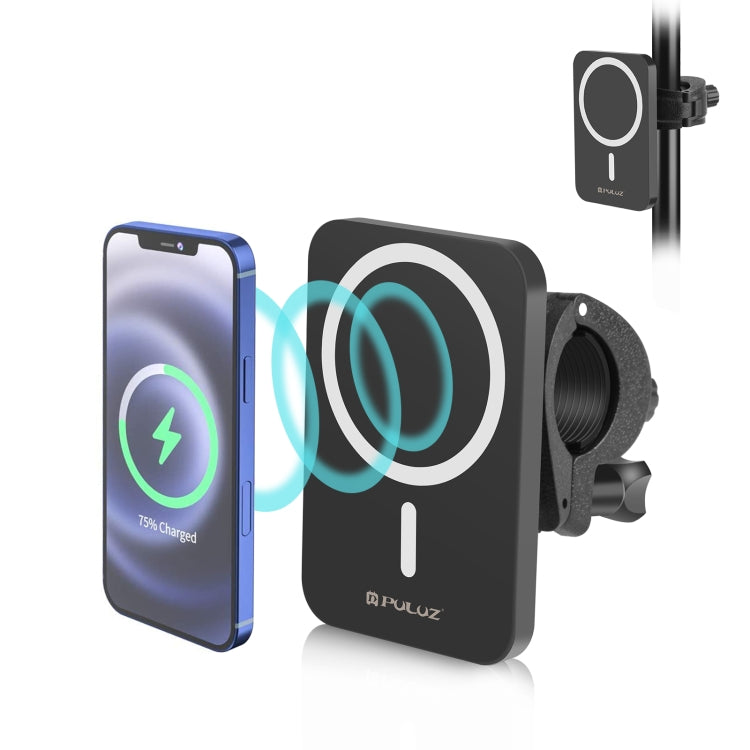 PULUZ 15W Magnetic Qi Wireless Charger Vlogging Phone Clamp Holder(Black) - HoMEdemic™ 