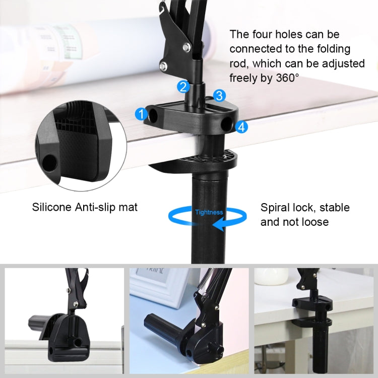 PULUZ Live Broadcast Desktop Articulating Arm Holder with Phone Clamp (Black) - HoMEdemic™ 