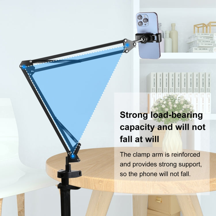PULUZ Live Broadcast Desktop Articulating Arm Holder with Phone Clamp (Black) - HoMEdemic™ 