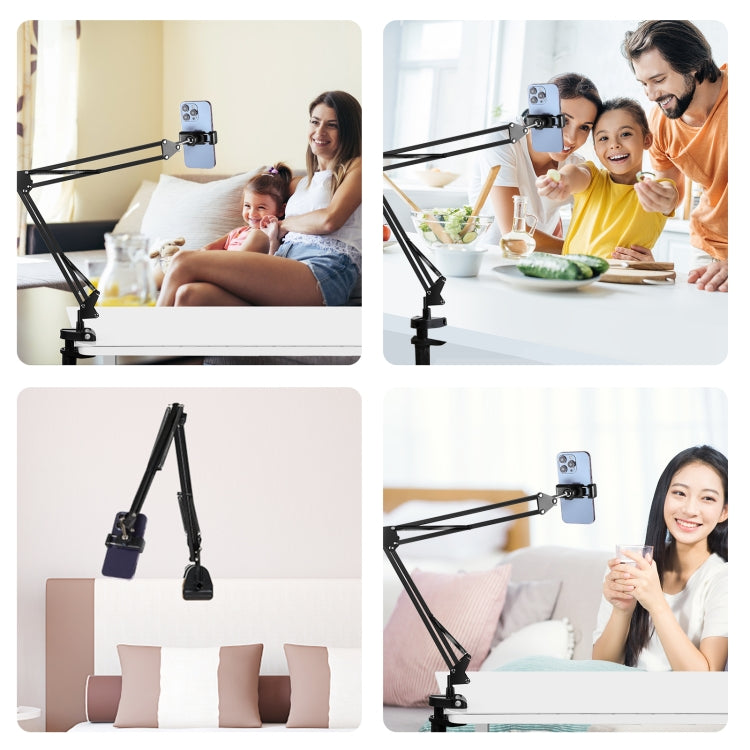 PULUZ Live Broadcast Desktop Articulating Arm Holder with Phone Clamp (Black) - HoMEdemic™ 