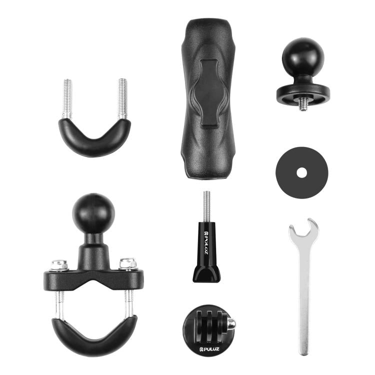 PULUZ Motorcycle Handlebar Fixed Mount U-Bolt Base Holder for GoPro and Other Action Cameras(Black) - HoMEdemic™ 