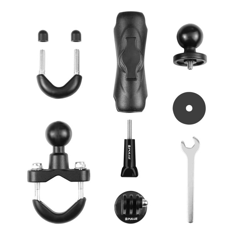 PULUZ Motorcycle Handlebar Fixed Mount U-Bolt Base Holder for GoPro and Other Action Cameras(Black) - HoMEdemic™ 