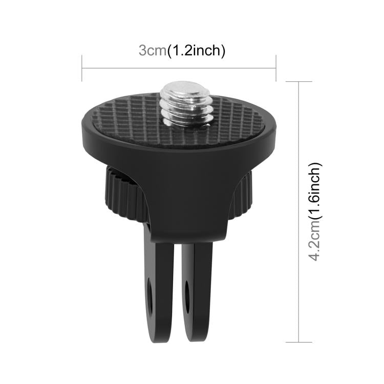 PULUZ 1/4 inch Screw Adjustable ABS Action Camera Tripod Adapter (Black) - HoMEdemic™ 