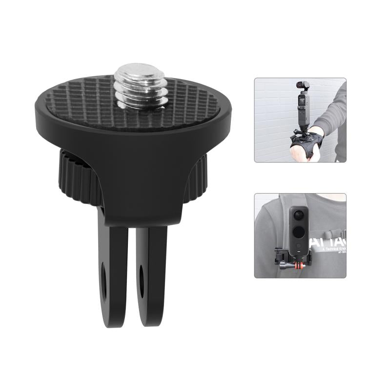 PULUZ 1/4 inch Screw Adjustable ABS Action Camera Tripod Adapter (Black) - HoMEdemic™ 