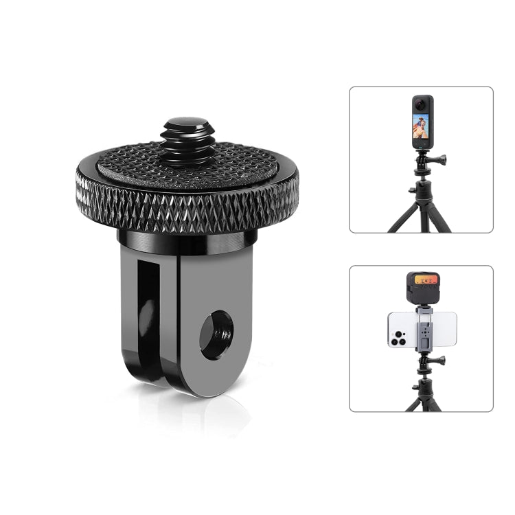 PULUZ 1/4 inch Screw Metal Tripod Mount Action Camera Adapter (Black) - HoMEdemic™ 