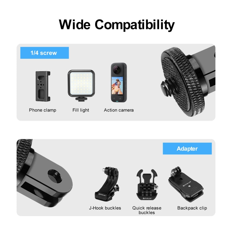 PULUZ 1/4 inch Screw Metal Tripod Mount Action Camera Adapter (Black) - HoMEdemic™ 
