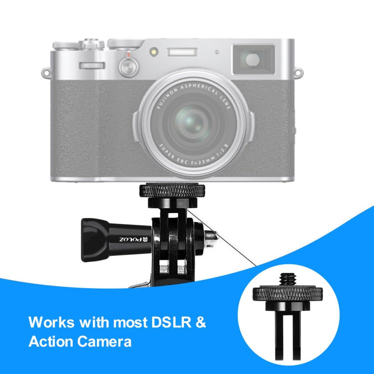 PULUZ 1/4 inch Screw Metal Tripod Mount Action Camera Adapter (Black) - HoMEdemic™ 