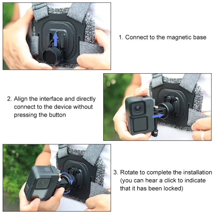 PULUZ Action Camera Quick Release Magnetic Base Adapter (Black) - HoMEdemic™ 