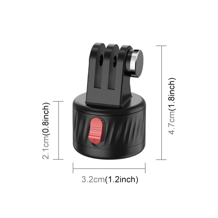 PULUZ Action Camera 1/4 inch Magnetic Base Adapter (Black) - HoMEdemic™ 