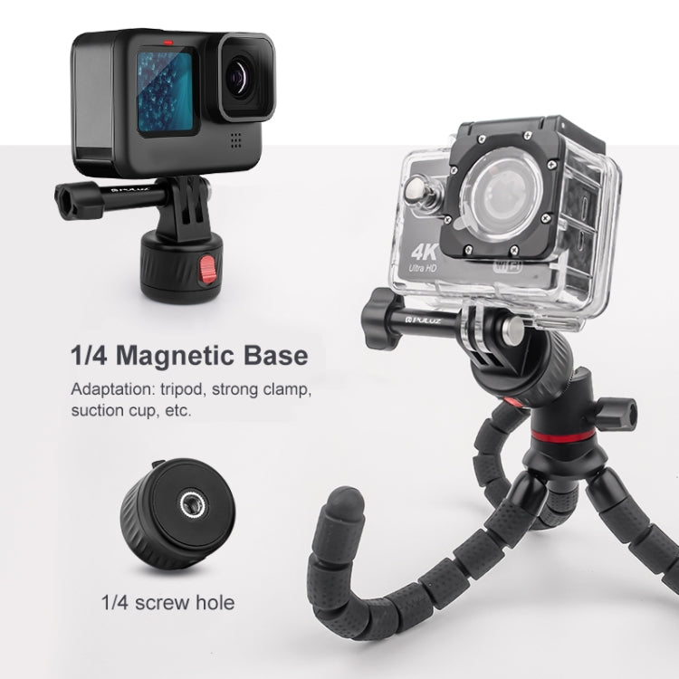 PULUZ Action Camera 1/4 inch Magnetic Base Adapter (Black) - HoMEdemic™ 