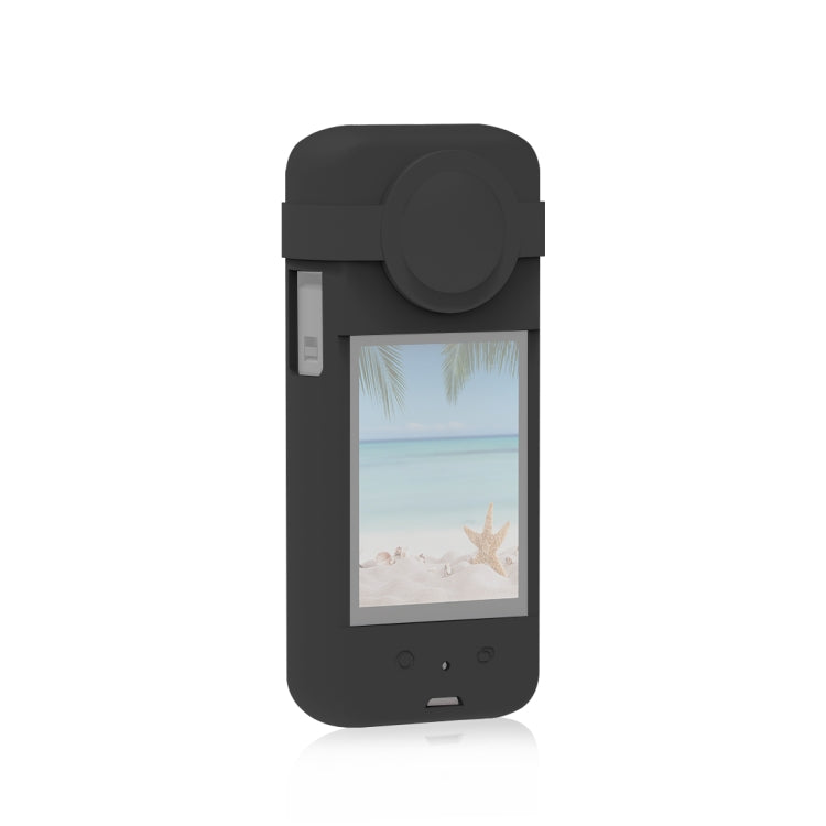 For Insta360 X3 PULUZ Silicone Protective Case with Lens Cover(Black) - HoMEdemic™ 