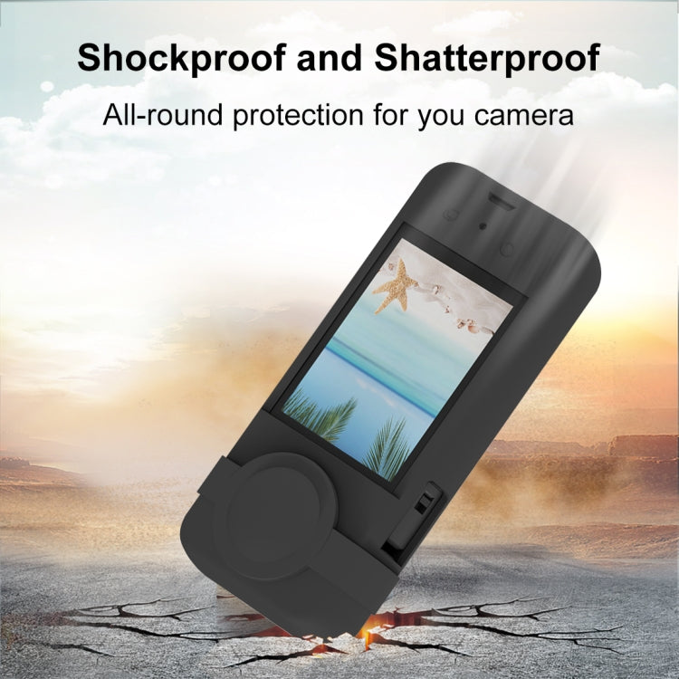 For Insta360 X3 PULUZ Silicone Protective Case with Lens Cover(Black) - HoMEdemic™ 
