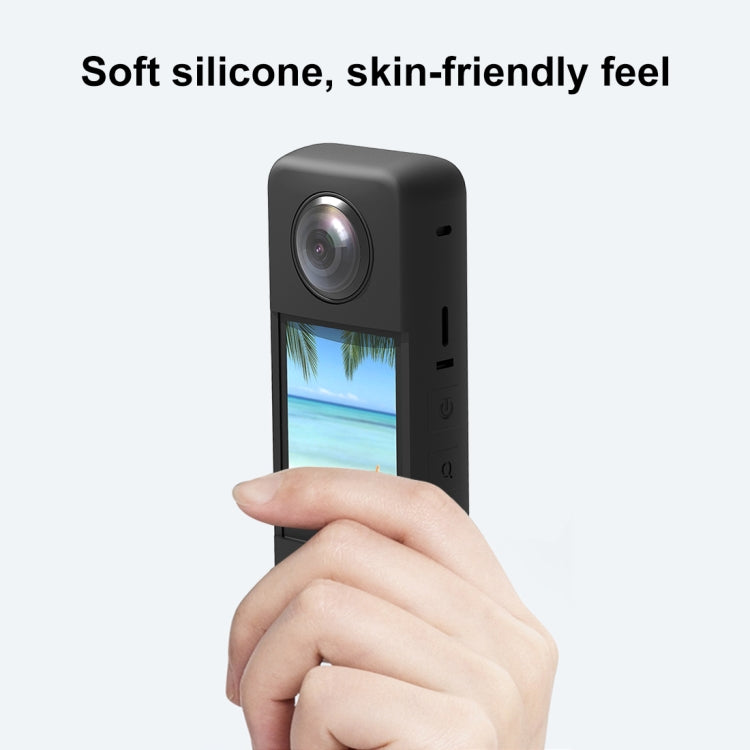 For Insta360 X3 PULUZ Silicone Protective Case with Lens Cover(Black) - HoMEdemic™ 