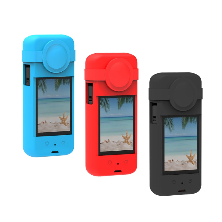For Insta360 X3 PULUZ Silicone Protective Case with Lens Cover(Black) - HoMEdemic™ 