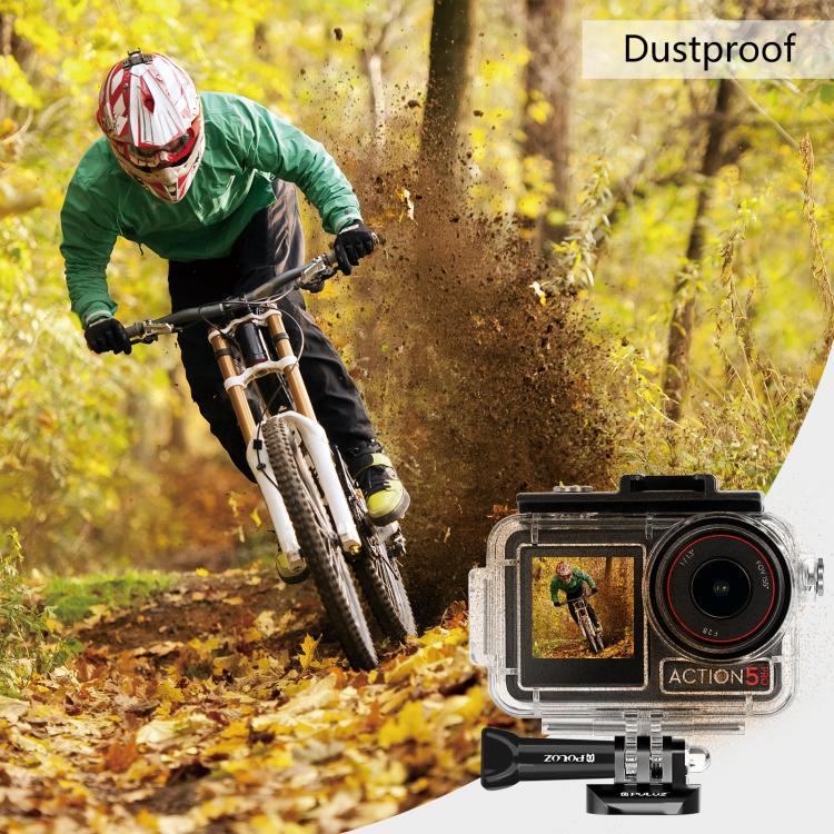 For DJI Osmo Action 5 Pro / 3 / 4 PULUZ 60m Underwater Waterproof Housing Diving Case with Cold Shoe & Buckle Basic Mount & Screw - HoMEdemic™ 