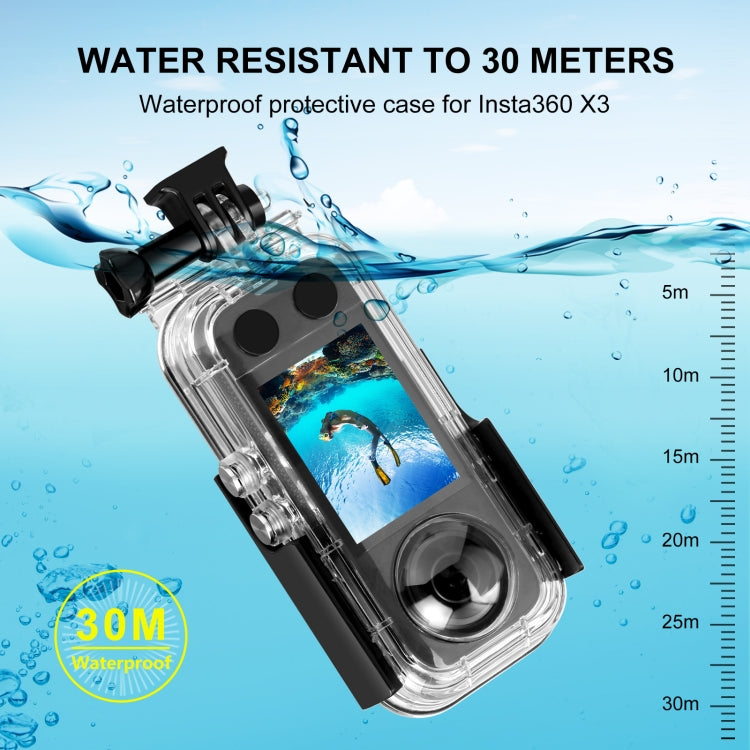For Insta360 X3 PULUZ 30m Underwater Waterproof Housing Case - HoMEdemic™ 