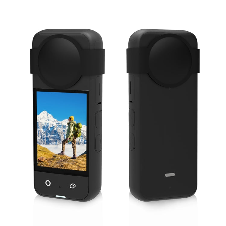 For Insta360 X3 PULUZ Silicone Lens Body Lens Guard Protective Cover(Black) - HoMEdemic™ 