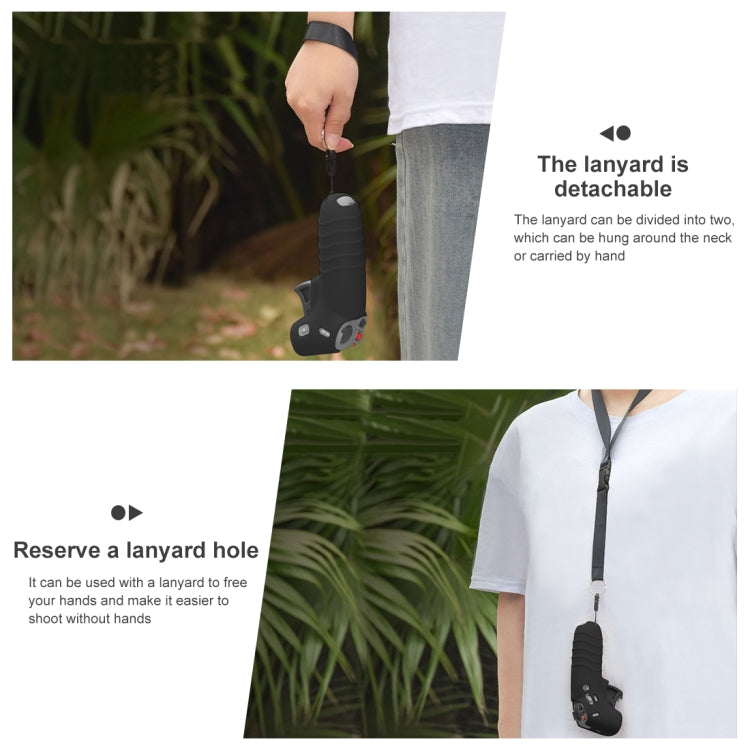 For DJI RC Motion 2 / DJI Avata / FPV Rocker PULUZ Silicone Protective Case with Neck Strap(Black) - HoMEdemic™ 