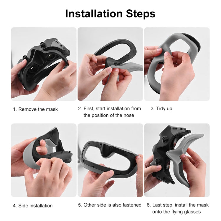 For DJI Avata Goggles 2 PULUZ Flying Eye Mask Silicone Protective Case (Grey) - HoMEdemic™ 