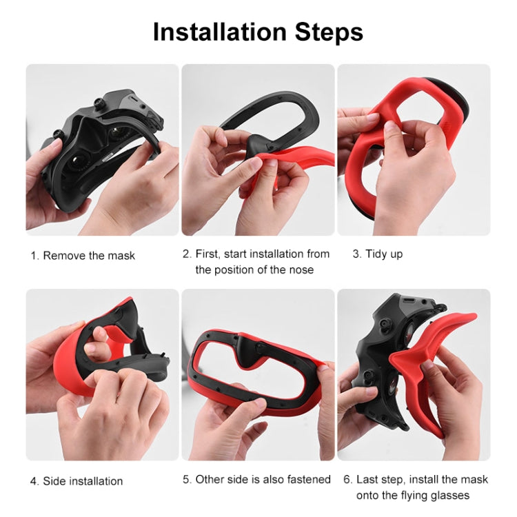 For DJI Avata Goggles 2 PULUZ Flying Eye Mask Silicone Protective Case(Red) - HoMEdemic™ 