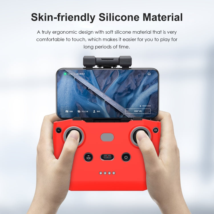 PULUZ Shockproof Anti-scratch Silicone Case For DJI Neo / Mini 3 / 3 Pro / Mavic 3 / Air 2S / Mini 2 RC-N2 / RC-N1 / RC-N3 Remote Control(Red) - HoMEdemic™ 