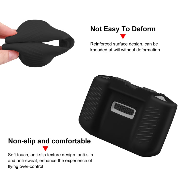 PULUZ Shockproof Anti-scratch Silicone Case with Neck Strap For DJI Neo / Mini 3 / 3 Pro / Mavic 3 / Air 2S / Mini 2 RC-N2 / RC-N1 / RC-N3 Remote Control(Black) - HoMEdemic™ 