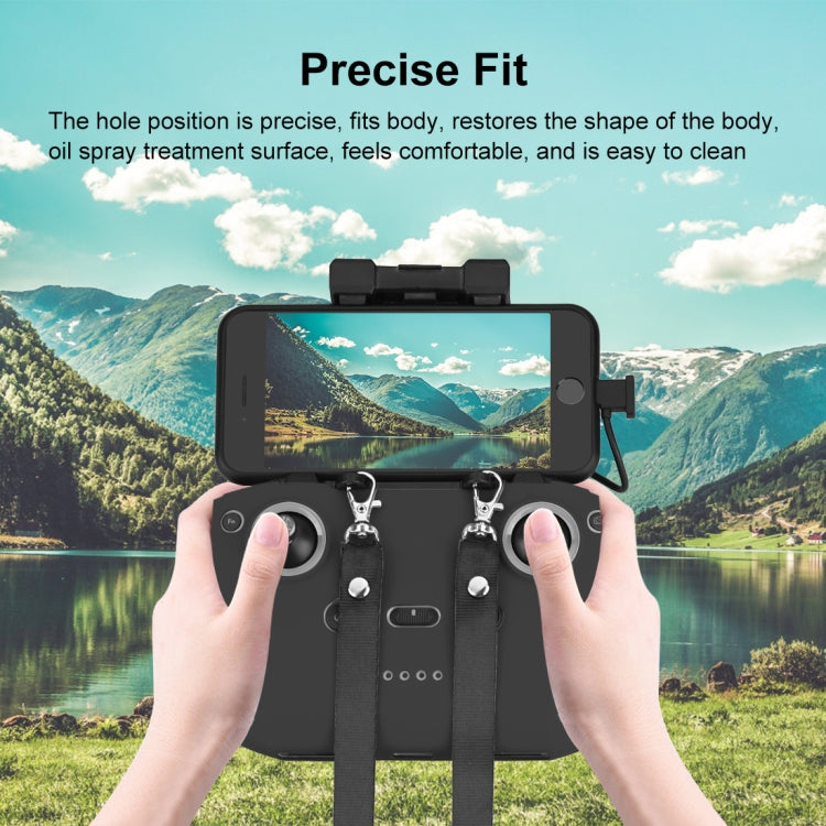 PULUZ Shockproof Anti-scratch Silicone Case with Neck Strap For DJI Neo / Mini 3 / 3 Pro / Mavic 3 / Air 2S / Mini 2 RC-N2 / RC-N1 / RC-N3 Remote Control(Black) - HoMEdemic™ 