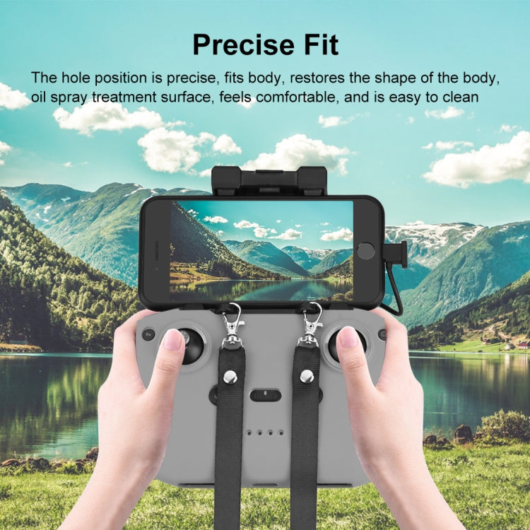 PULUZ Shockproof Anti-scratch Silicone Case with Neck Strap For DJI Neo / Mini 3 / 3 Pro / Mavic 3 / Air 2S / Mini 2 RC-N2 / RC-N1 / RC-N3 Remote Control (Grey) - HoMEdemic™ 