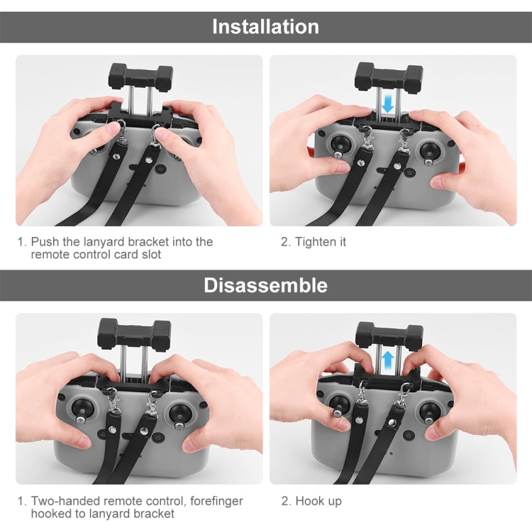PULUZ Shockproof Anti-scratch Silicone Case with Neck Strap For DJI Neo / Mini 3 / 3 Pro / Mavic 3 / Air 2S / Mini 2 RC-N2 / RC-N1 / RC-N3 Remote Control (Grey) - HoMEdemic™ 