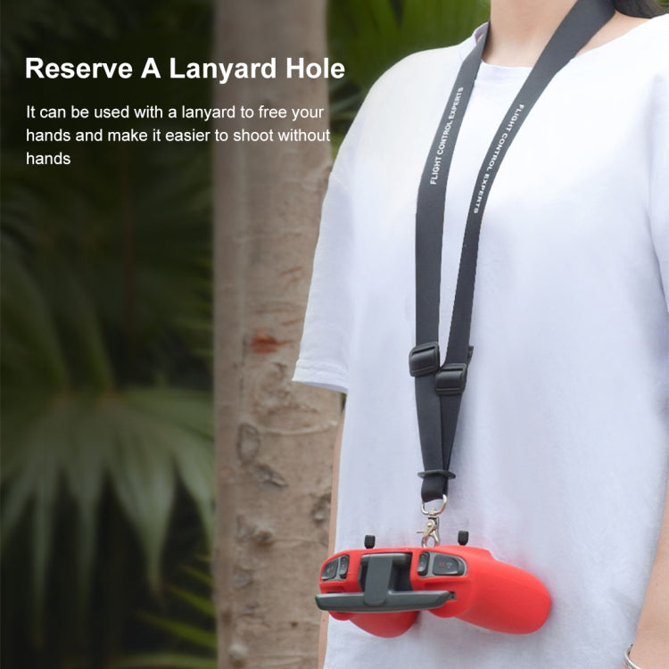 For DJI FPV Combo Remote Control PULUZ Silicone Protective Case with Neck Strap(Red) - HoMEdemic™ 